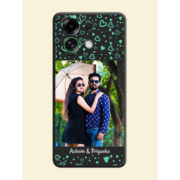 Sea Green Indefinite Love Pattern on Photo On Space Black Custom Soft Matte Mobile Back Cover - Oppo K13 Turbo 5G Sea Green Indefinite Love Pattern on Photo On Space Black Custom Soft Matte Mobile Back Cover - Oppo K13 Turbo 5G