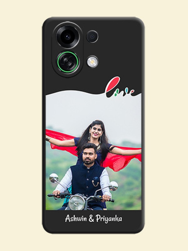 Fall in Love Pattern with Picture on Photo On Space Black Custom Soft Matte Mobile Back Cover - Oppo K13 Turbo 5G