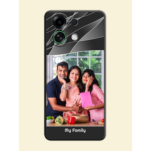 Mixed Wave Lines on Photo On Space Black Custom Soft Matte Mobile Back Cover - Oppo K13 Turbo 5G Mixed Wave Lines on Photo On Space Black Custom Soft Matte Mobile Back Cover - Oppo K13 Turbo 5G