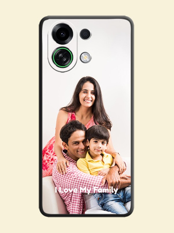 Full Single Pic Upload With Text On Space Black Custom Soft Matte Mobile Back Cover - Oppo K13 Turbo 5G