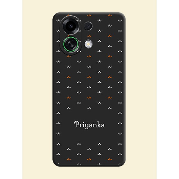 Simple Pattern With Custom Text On Space Black Custom Soft Matte Mobile Back Cover - Oppo K13 Turbo 5G Simple Pattern With Custom Text On Space Black Custom Soft Matte Mobile Back Cover - Oppo K13 Turbo 5G