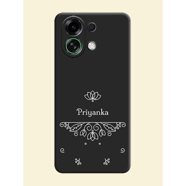 Lotus Garden Custom Text On Space Black Custom Soft Matte Mobile Back Cover - Oppo K13 Turbo 5G Lotus Garden Custom Text On Space Black Custom Soft Matte Mobile Back Cover - Oppo K13 Turbo 5G