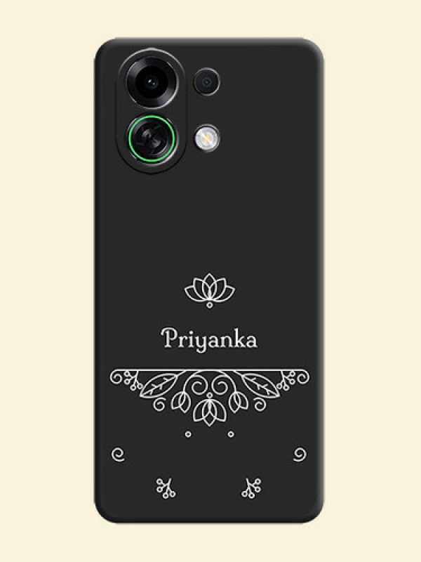 Lotus Garden Custom Text On Space Black Custom Soft Matte Mobile Back Cover - Oppo K13 Turbo 5G