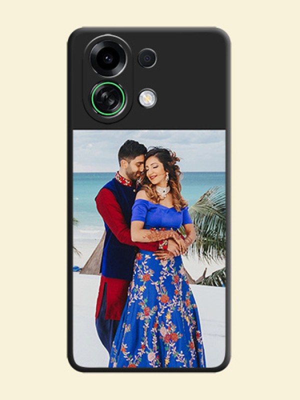 Image Upload With Space Black Color On Custom Soft Matte Mobile Back Cover - Oppo K13 Turbo 5G