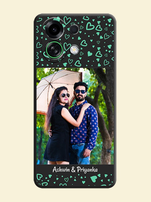 Sea Green Indefinite Love Pattern on Photo On Space Black Custom Soft Matte Mobile Back Cover - Oppo K13 Turbo Pro 5G