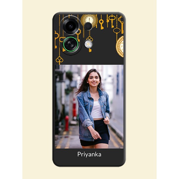 Decorative Design with Text On Space Black Custom Soft Matte Mobile Back Cover - Oppo K13 Turbo Pro 5G Decorative Design with Text On Space Black Custom Soft Matte Mobile Back Cover - Oppo K13 Turbo Pro 5G