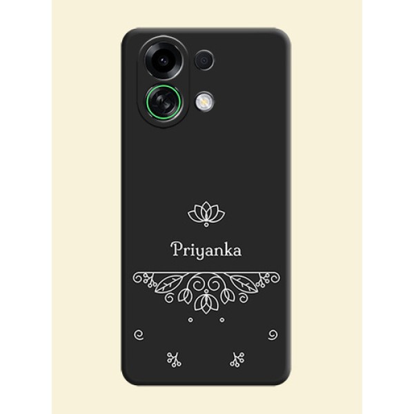 Lotus Garden Custom Text On Space Black Custom Soft Matte Mobile Back Cover - Oppo K13 Turbo Pro 5G Lotus Garden Custom Text On Space Black Custom Soft Matte Mobile Back Cover - Oppo K13 Turbo Pro 5G