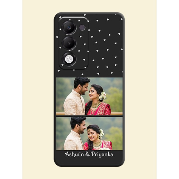 Miniature Love Symbols with Name On Space Black Custom Soft Matte Mobile Back Cover - Oppo k13x 5G Miniature Love Symbols with Name On Space Black Custom Soft Matte Mobile Back Cover - Oppo k13x 5G