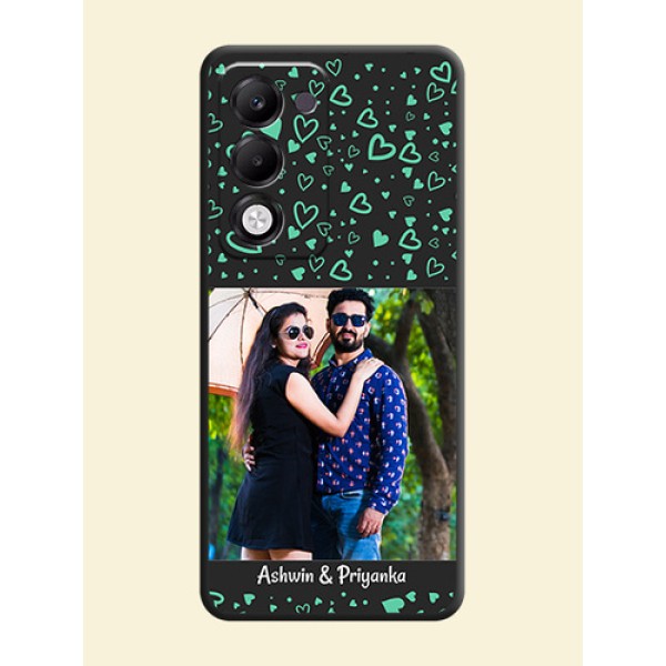 Sea Green Indefinite Love Pattern on Photo On Space Black Custom Soft Matte Mobile Back Cover - Oppo k13x 5G Sea Green Indefinite Love Pattern on Photo On Space Black Custom Soft Matte Mobile Back Cover - Oppo k13x 5G