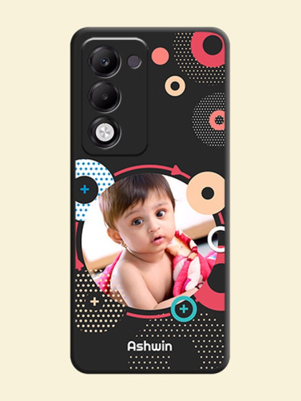 Multicoloured Round Image On Space Black Custom Soft Matte Mobile Back Cover - Oppo k13x 5G