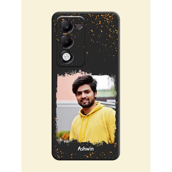 Spray Free Design on Photo On Space Black Custom Soft Matte Mobile Back Cover - Oppo k13x 5G Spray Free Design on Photo On Space Black Custom Soft Matte Mobile Back Cover - Oppo k13x 5G