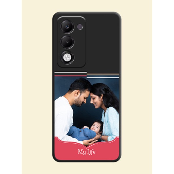 Classic Plain Design with Name On Space Black Custom Soft Matte Mobile Back Cover - Oppo k13x 5G Classic Plain Design with Name On Space Black Custom Soft Matte Mobile Back Cover - Oppo k13x 5G