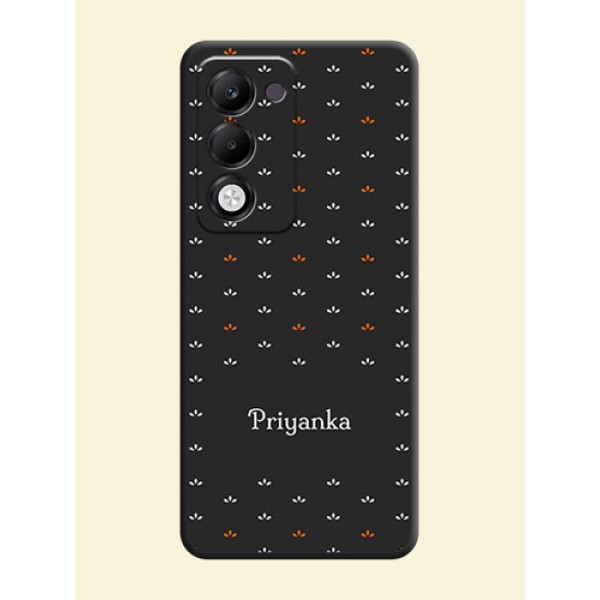 Simple Pattern With Custom Text On Space Black Custom Soft Matte Mobile Back Cover - Oppo k13x 5G Simple Pattern With Custom Text On Space Black Custom Soft Matte Mobile Back Cover - Oppo k13x 5G