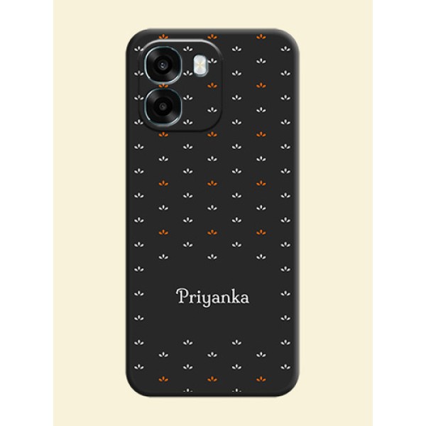 Simple Pattern With Custom Text On Space Black Custom Soft Matte Mobile Back Cover - Oppo K14 5G Simple Pattern With Custom Text On Space Black Custom Soft Matte Mobile Back Cover - Oppo K14 5G