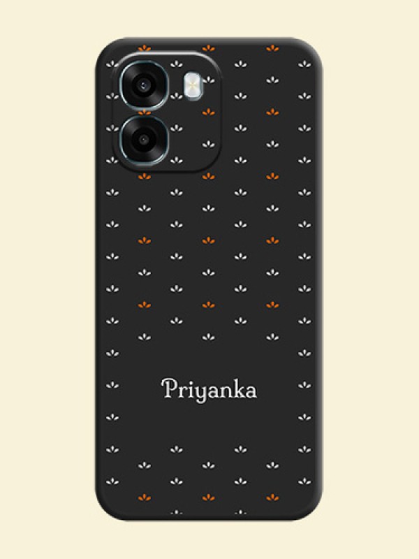 Simple Pattern With Custom Text On Space Black Custom Soft Matte Mobile Back Cover - Oppo K14 5G