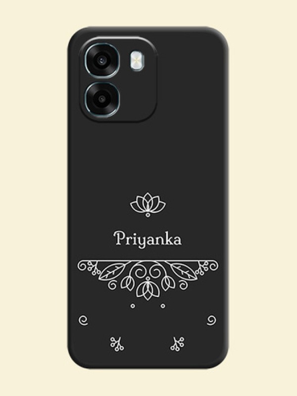 Lotus Garden Custom Text On Space Black Custom Soft Matte Mobile Back Cover - Oppo K14 5G