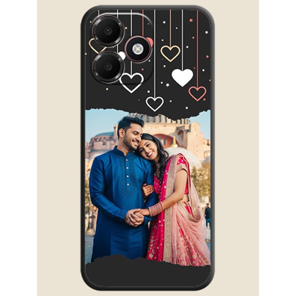 Love Hangings with Splash Wave Picture On Space Black Custom Soft Matte Mobile Back Cover - Oppo K14 Lite 4G Love Hangings with Splash Wave Picture On Space Black Custom Soft Matte Mobile Back Cover - Oppo K14 Lite 4G