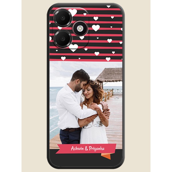 White Color Love Symbols with Pink Lines Pattern On Space Black Custom Soft Matte Mobile Back Cover - Oppo K14 Lite 4G White Color Love Symbols with Pink Lines Pattern On Space Black Custom Soft Matte Mobile Back Cover - Oppo K14 Lite 4G