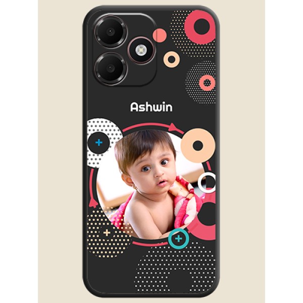 Multicoloured Round Image On Space Black Custom Soft Matte Mobile Back Cover - Oppo K14 Lite 4G Multicoloured Round Image On Space Black Custom Soft Matte Mobile Back Cover - Oppo K14 Lite 4G
