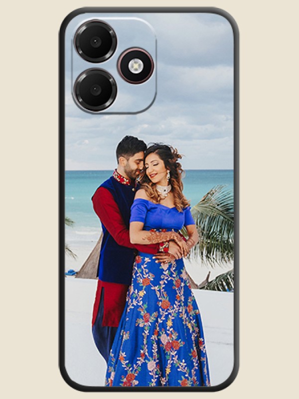 Full Single Pic Upload On Space Black Custom Soft Matte Mobile Back Cover - Oppo K14 Lite 4G