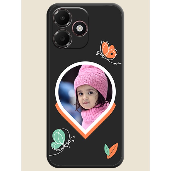 Upload Pic With Simple Butterly Design On Space Black Custom Soft Matte Mobile Back Cover - Oppo K14 Lite 4G Upload Pic With Simple Butterly Design On Space Black Custom Soft Matte Mobile Back Cover - Oppo K14 Lite 4G