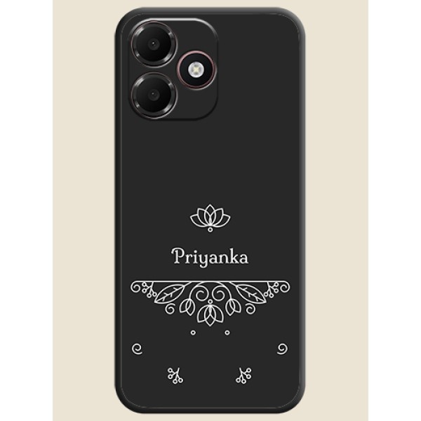 Lotus Garden Custom Text On Space Black Custom Soft Matte Mobile Back Cover - Oppo K14 Lite 4G Lotus Garden Custom Text On Space Black Custom Soft Matte Mobile Back Cover - Oppo K14 Lite 4G