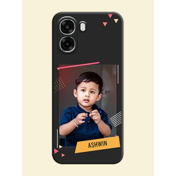 Photo Frame with Triangle Small Dots on Photo On Space Black Custom Soft Matte Mobile Back Cover - Oppo K14x 5G Photo Frame with Triangle Small Dots on Photo On Space Black Custom Soft Matte Mobile Back Cover - Oppo K14x 5G