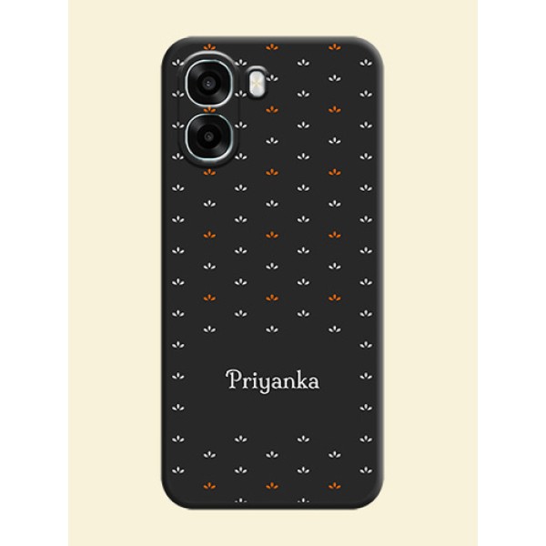 Simple Pattern With Custom Text On Space Black Custom Soft Matte Mobile Back Cover - Oppo K14x 5G Simple Pattern With Custom Text On Space Black Custom Soft Matte Mobile Back Cover - Oppo K14x 5G