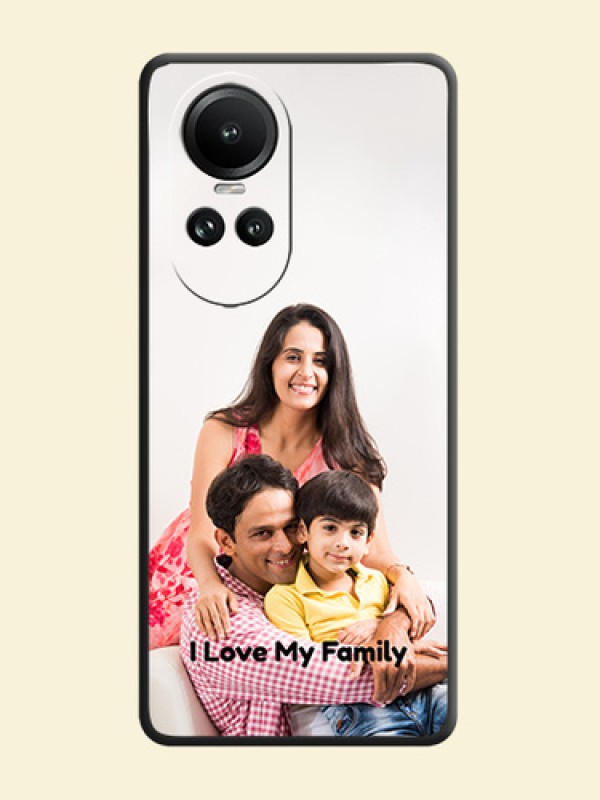 Full Single Pic Upload With Text On Space Black Personalized Soft Matte Phone Covers - Reno 10 5G