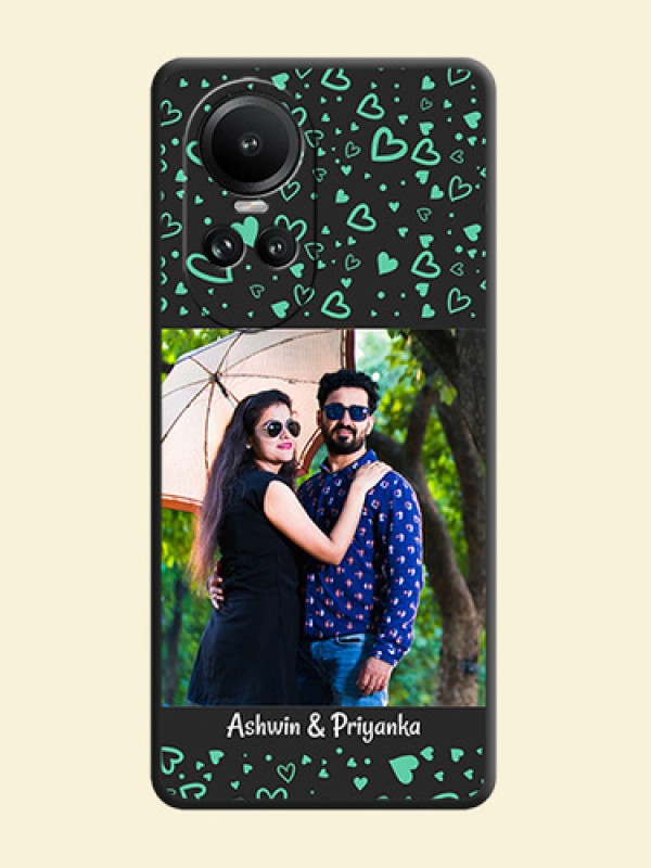 Sea Green Indefinite Love Pattern - Photo on Space Black Soft Matte Mobile Cover - Reno 10 Pro 5G
