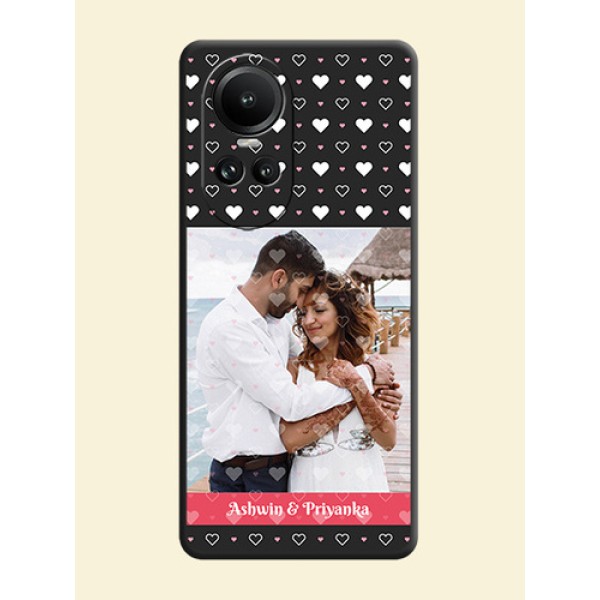 White Color Love Symbols with Text Design - Photo on Space Black Soft Matte Phone Cover - Reno 10 Pro 5G White Color Love Symbols with Text Design - Photo on Space Black Soft Matte Phone Cover - Reno 10 Pro 5G