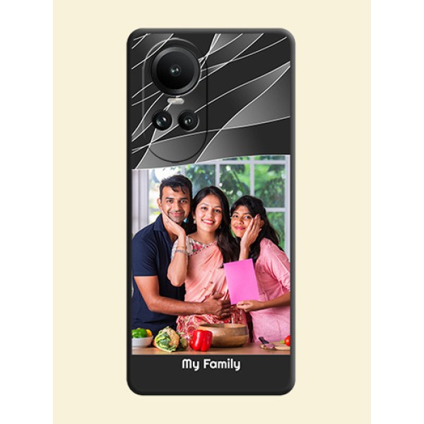 Mixed Wave Lines - Photo on Space Black Soft Matte Mobile Cover - Reno 10 Pro 5G Mixed Wave Lines - Photo on Space Black Soft Matte Mobile Cover - Reno 10 Pro 5G