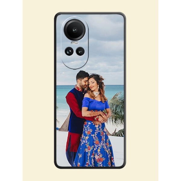 Full Single Pic Upload On Space Black Personalized Soft Matte Phone Covers - Reno 10 Pro 5G Full Single Pic Upload On Space Black Personalized Soft Matte Phone Covers - Reno 10 Pro 5G