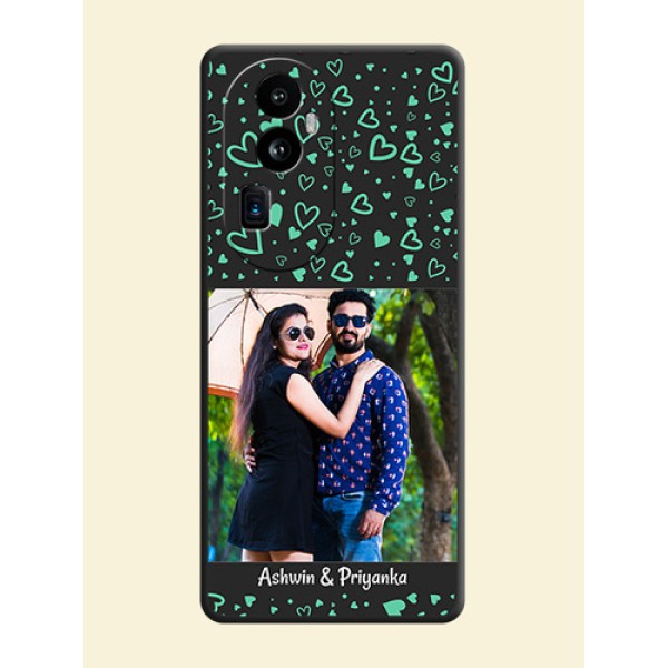 Sea Green Indefinite Love Pattern - Photo on Space Black Soft Matte Mobile Cover - Reno 10 Pro Plus 5G Sea Green Indefinite Love Pattern - Photo on Space Black Soft Matte Mobile Cover - Reno 10 Pro Plus 5G