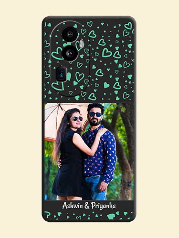 Sea Green Indefinite Love Pattern - Photo on Space Black Soft Matte Mobile Cover - Reno 10 Pro Plus 5G
