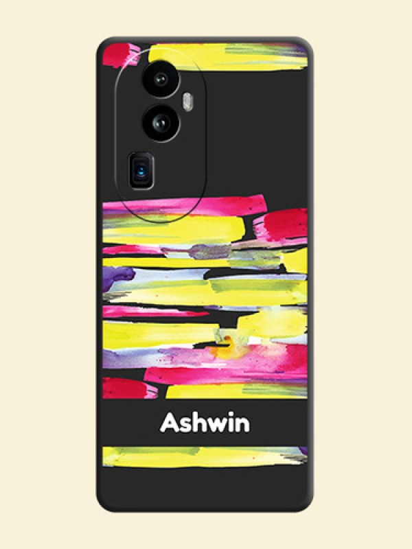 Brush Coloured on Space Black Personalized Soft Matte Phone Covers - Reno 10 Pro Plus 5G