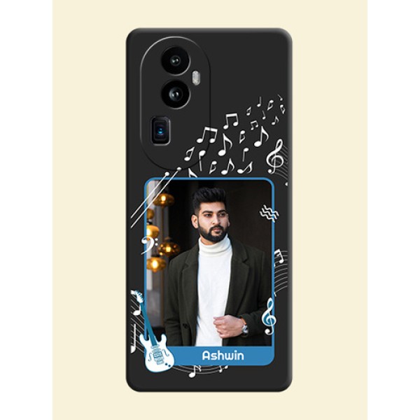 Musical Theme Design with Text - Photo on Space Black Soft Matte Mobile Case - Reno 10 Pro Plus 5G Musical Theme Design with Text - Photo on Space Black Soft Matte Mobile Case - Reno 10 Pro Plus 5G
