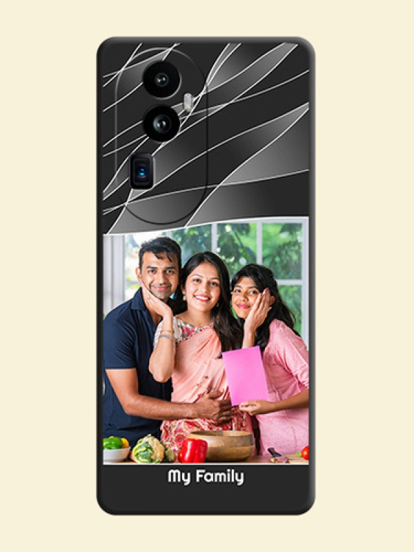 Mixed Wave Lines - Photo on Space Black Soft Matte Mobile Cover - Reno 10 Pro Plus 5G