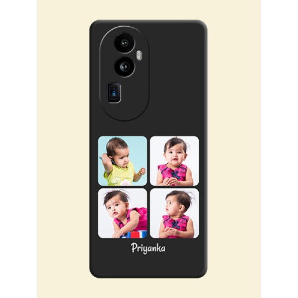 Floral Art with 6 Image Holder - Photo on Space Black Soft Matte Mobile Case - Reno 10 Pro Plus 5G Floral Art with 6 Image Holder - Photo on Space Black Soft Matte Mobile Case - Reno 10 Pro Plus 5G