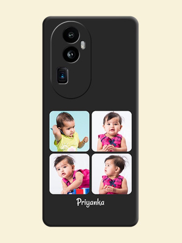 Floral Art with 6 Image Holder - Photo on Space Black Soft Matte Mobile Case - Reno 10 Pro Plus 5G