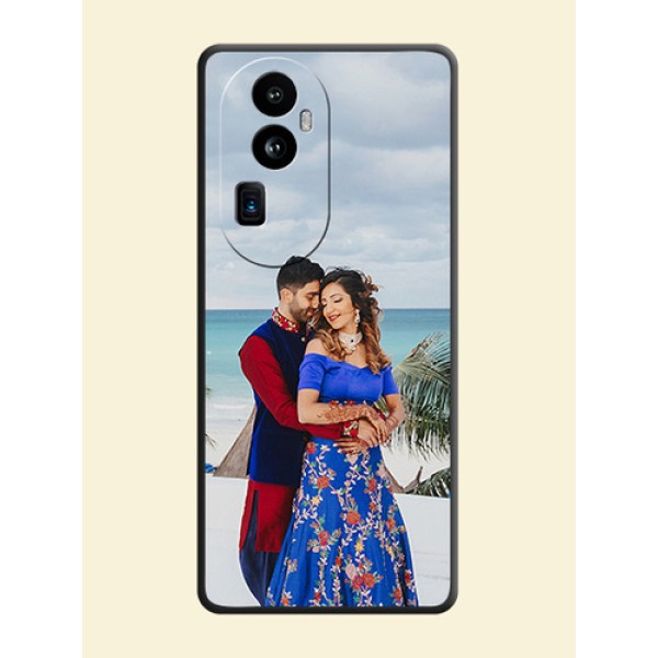 Full Single Pic Upload On Space Black Personalized Soft Matte Phone Covers - Reno 10 Pro Plus 5G Full Single Pic Upload On Space Black Personalized Soft Matte Phone Covers - Reno 10 Pro Plus 5G
