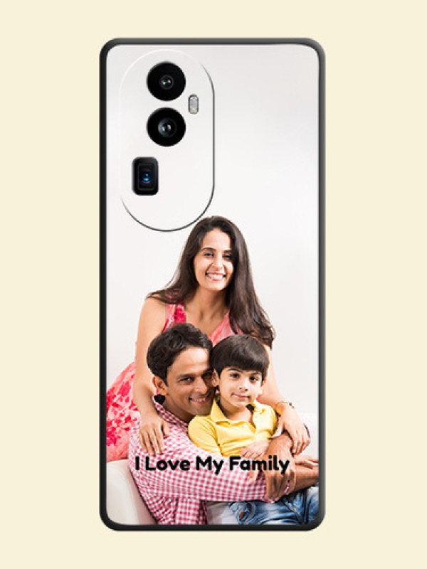 Full Single Pic Upload With Text On Space Black Personalized Soft Matte Phone Covers - Reno 10 Pro Plus 5G