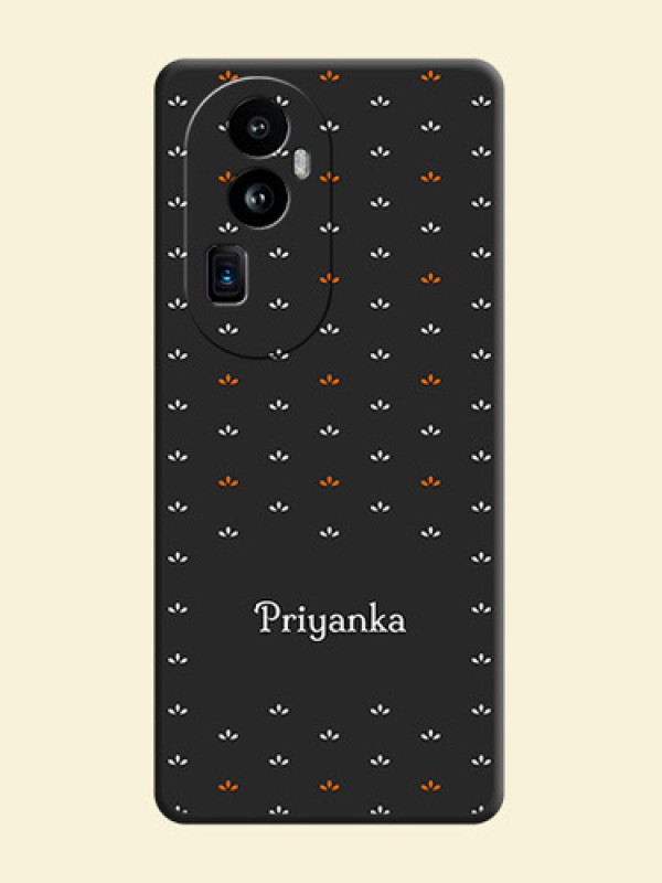 Simple Pattern With Custom Text On Space Black Personalized Soft Matte Phone Covers - Reno 10 Pro Plus 5G