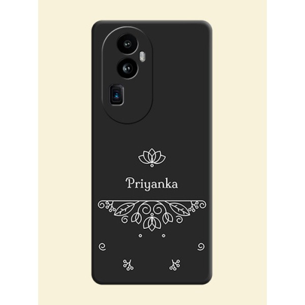 Lotus Garden Custom Text On Space Black Personalized Soft Matte Phone Covers - Reno 10 Pro Plus 5G Lotus Garden Custom Text On Space Black Personalized Soft Matte Phone Covers - Reno 10 Pro Plus 5G