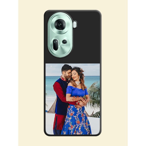 Image Upload With Space Black Color On Custom Soft Matte Mobile Back Cover - Oppo Reno 11 5G Image Upload With Space Black Color On Custom Soft Matte Mobile Back Cover - Oppo Reno 11 5G