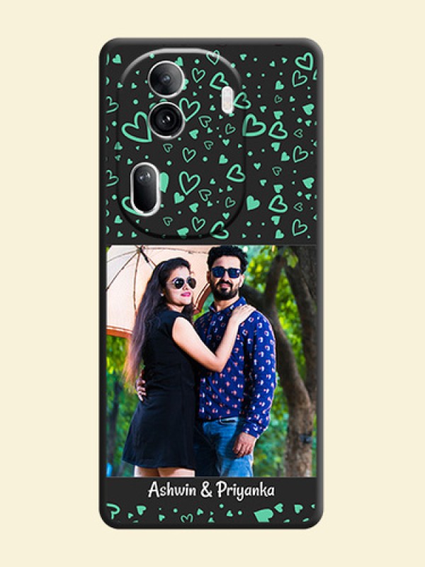 Sea Green Indefinite Love Pattern - Photo on Space Black Soft Matte Mobile Cover - Reno 11 Pro 5G