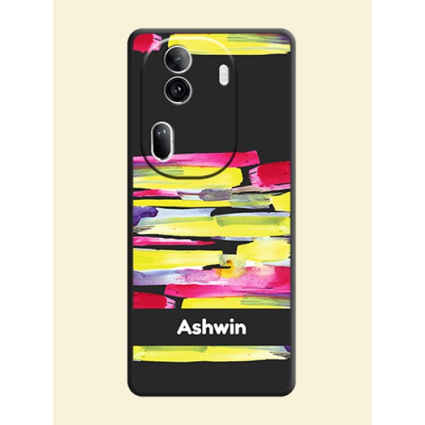 Brush Coloured on Space Black Personalized Soft Matte Phone Covers - Reno 11 Pro 5G Brush Coloured on Space Black Personalized Soft Matte Phone Covers - Reno 11 Pro 5G