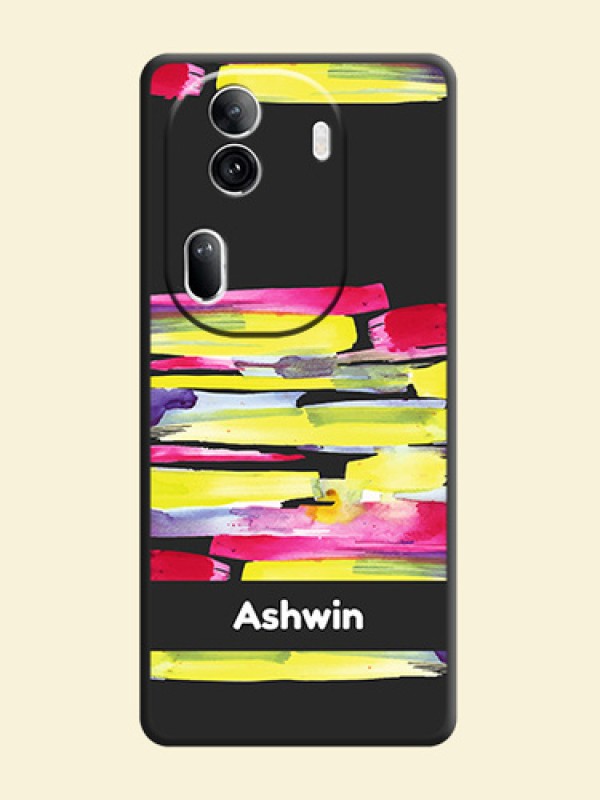Brush Coloured on Space Black Personalized Soft Matte Phone Covers - Reno 11 Pro 5G