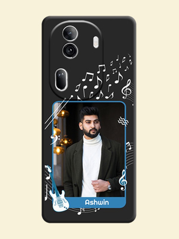 Musical Theme Design with Text - Photo on Space Black Soft Matte Mobile Case - Reno 11 Pro 5G