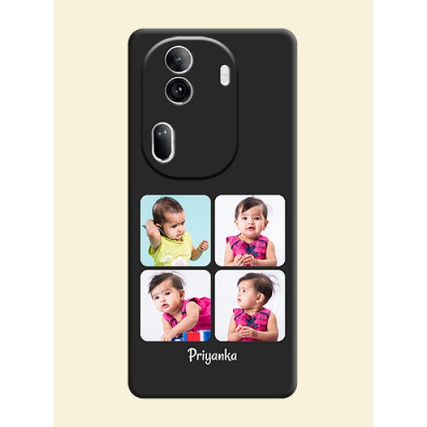 Floral Art with 6 Image Holder - Photo on Space Black Soft Matte Mobile Case - Reno 11 Pro 5G Floral Art with 6 Image Holder - Photo on Space Black Soft Matte Mobile Case - Reno 11 Pro 5G